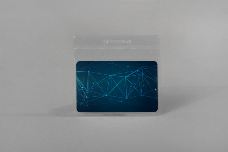 Soft card holder with reinforced edges (horizontal)