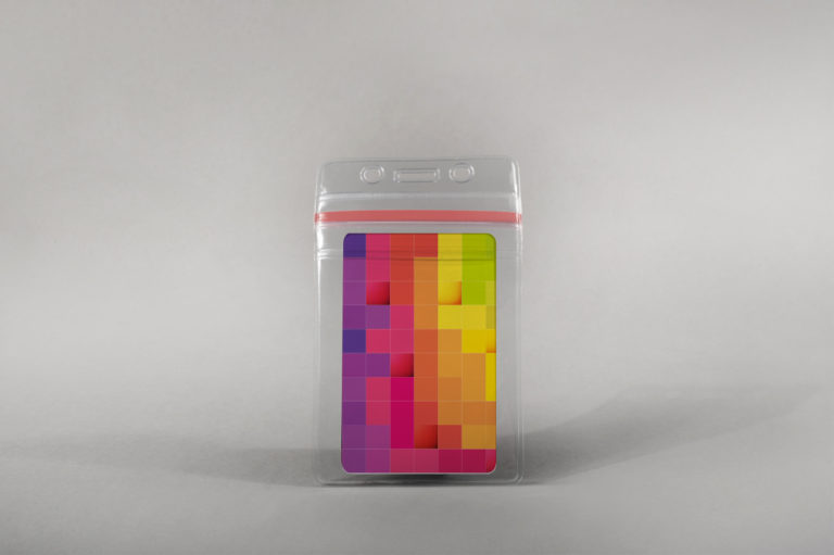 Zip-lock card holder (vertical)