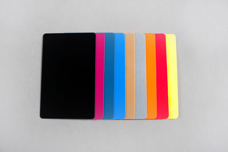 Blank colour PVC cards CR80 30 mil