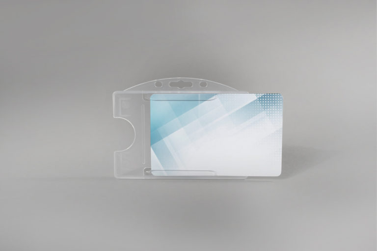 Open-Face hard PVC card holder (horizontal)