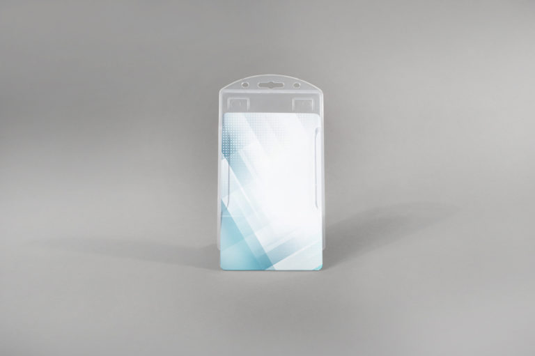 Open-Face hard PVC card holder (vertical)