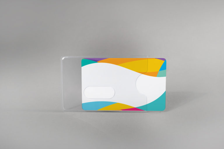Robust rigid card holder with finger slot design